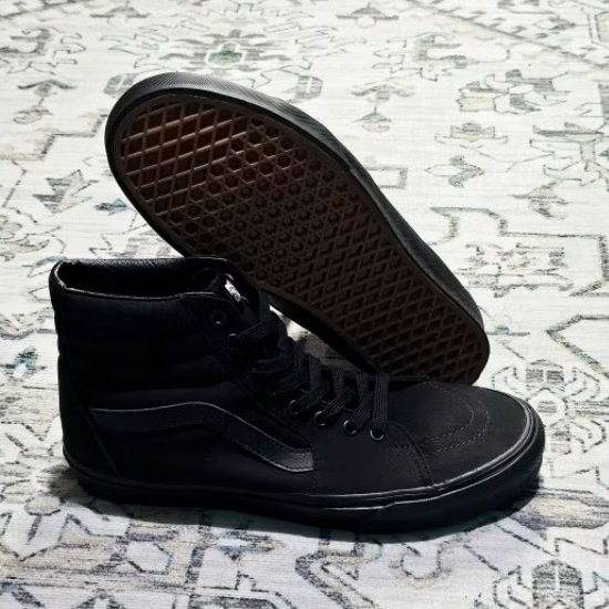 Vans Sk8 Hi Classic Canvas Black Black / Full Black (ORIGINAL BNIB RESMI PT NAVYA)