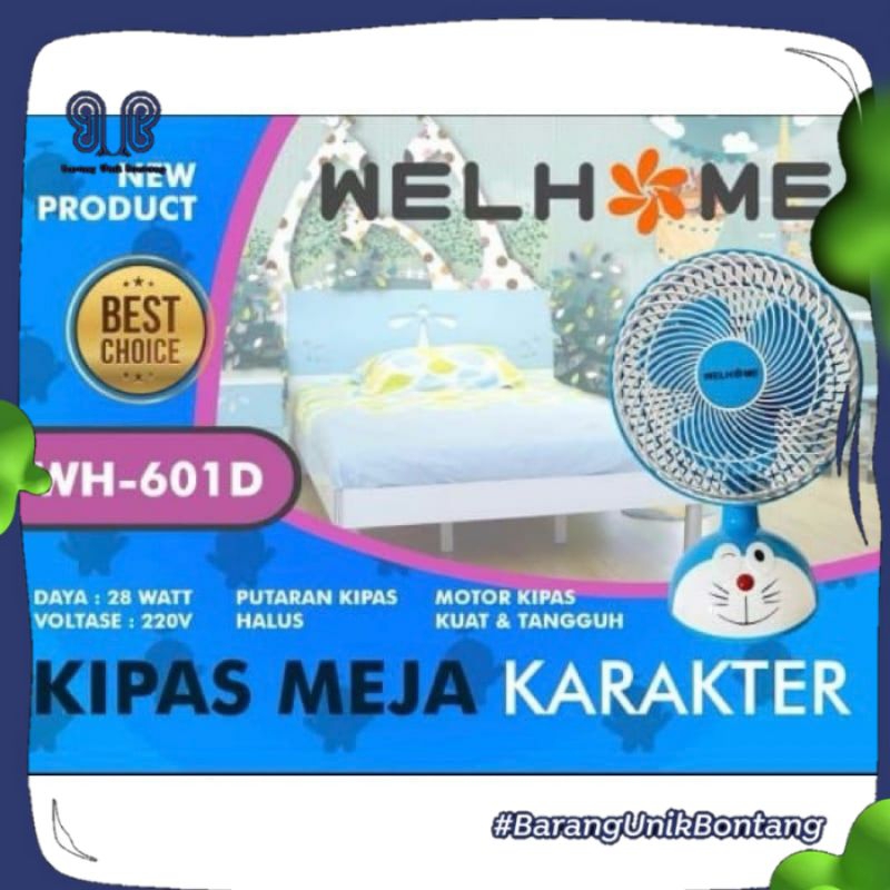 KIPAS ANGIN PUTAR WELHOME KARAKTER