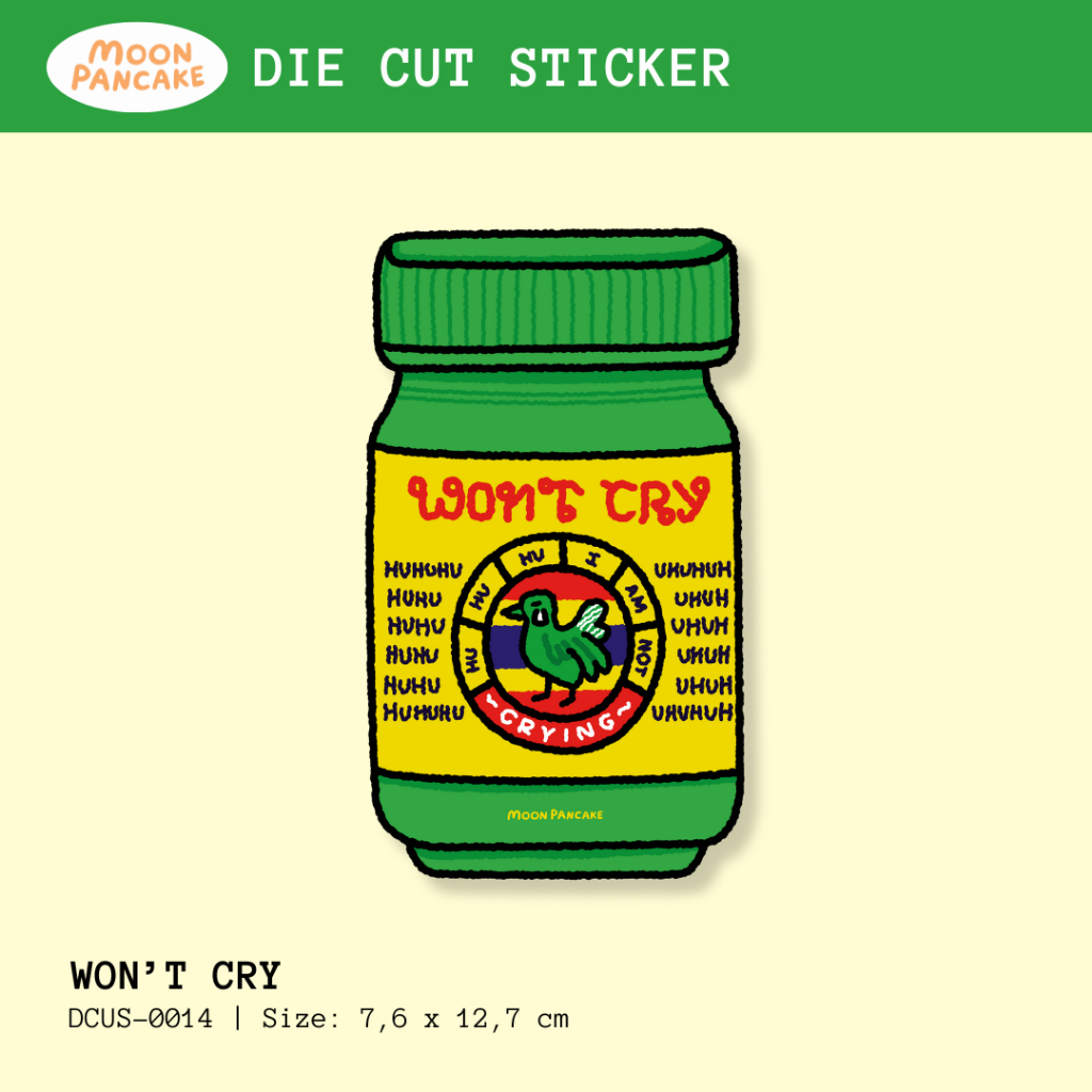 

Moon Pancake Die Cut Sticker (Stiker Koper) - Won't Cry