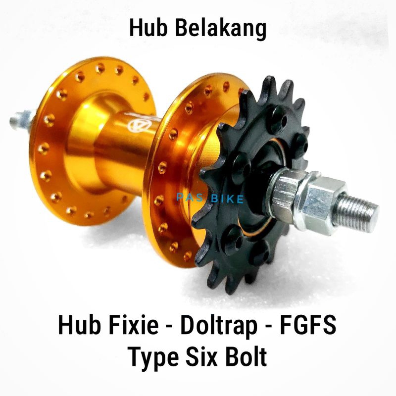 Rear Hub Doltrap Fixie Model Six Bolt 32 Hole