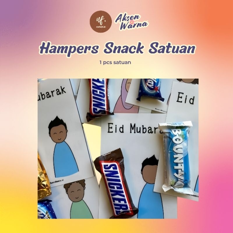 

Nafeet.idxAksenWarna | Hampers Snack Satuan | 1 pcs snack | Satuan | Pilihin paket