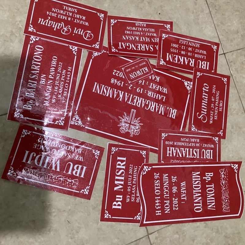 

Sticker NISAN MAL(SEHARI JADI )Kijingan Stiker marmer granit sticker Mal Kijing CUTTING STICKER