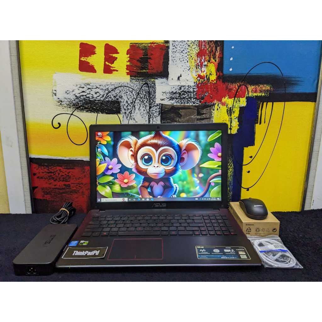 Laptop Gaming Design ASUS X550J Core i7 4720HQ NVIDIA GTX 950M SSD 512 Mulus