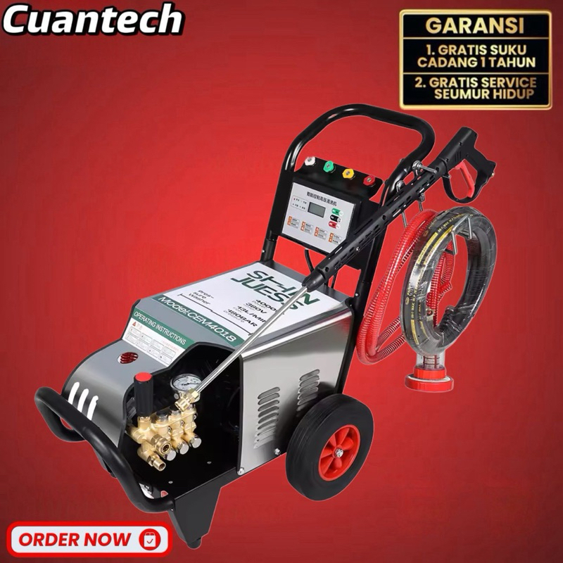 JET CLEANER PLUNGER ELECTRIC HIGH PRESSURE WASHER 150 BAR 3KW 380V HEAVY DUTY TEKANAN TINGGI 150BAR 