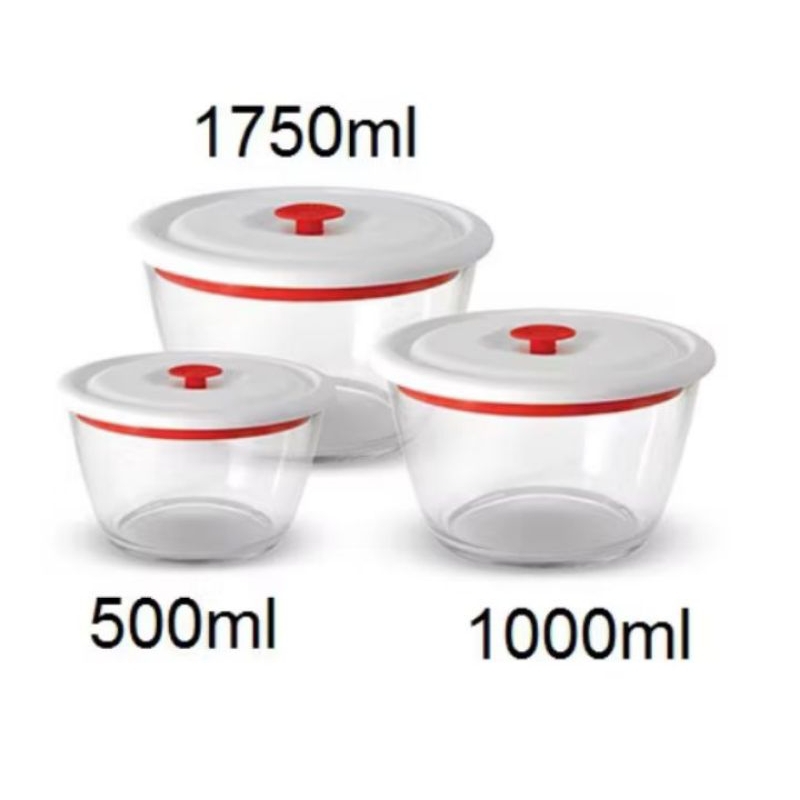 Maxim Tivoli Fresh Bowl 3pcs Set Kotak Makanan Bulat Kedap Udara