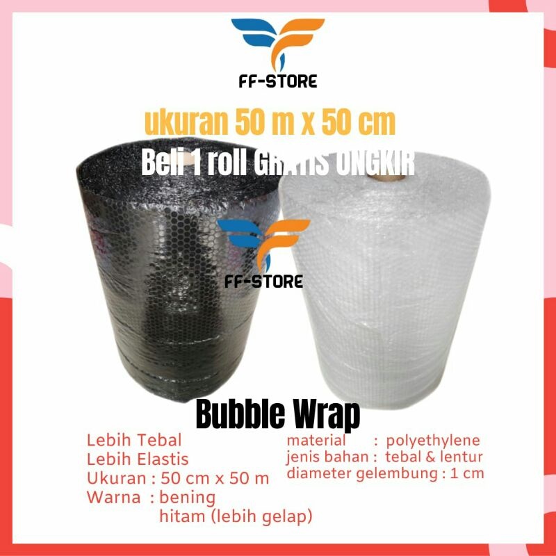 

[Instant] [50Mx50Cm] Bubble Wrap 50cm x 50 meter Bubble Wrap Bening Plastik Bubble Wrap Bubble Wrap Hitam Bandung Murah