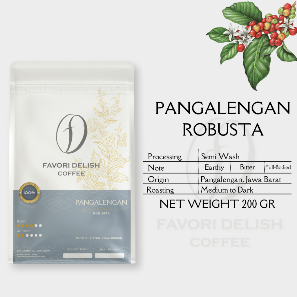 

FD Coffee| Biji Kopi Robusta Pangalengan Natural Roast Bean 200gr/ Biji Kopi Robusta Pangalengan