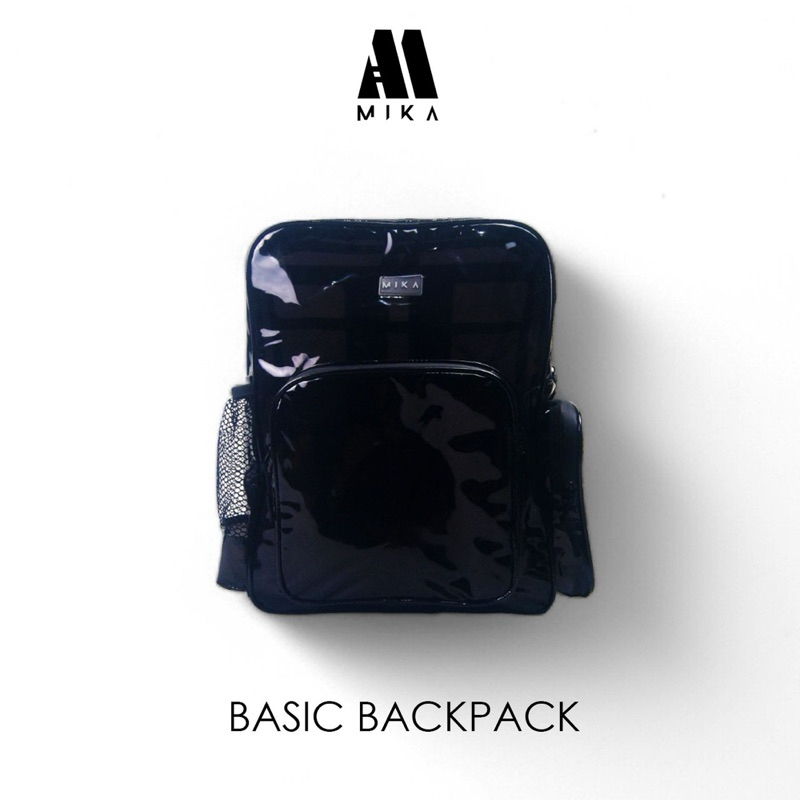 BACKPACK TRANSPARAN / TAS RANSEL HITAM BENING / TAS LAPTOP / TAS SERUT BESAR / TAS SEKOLAH
