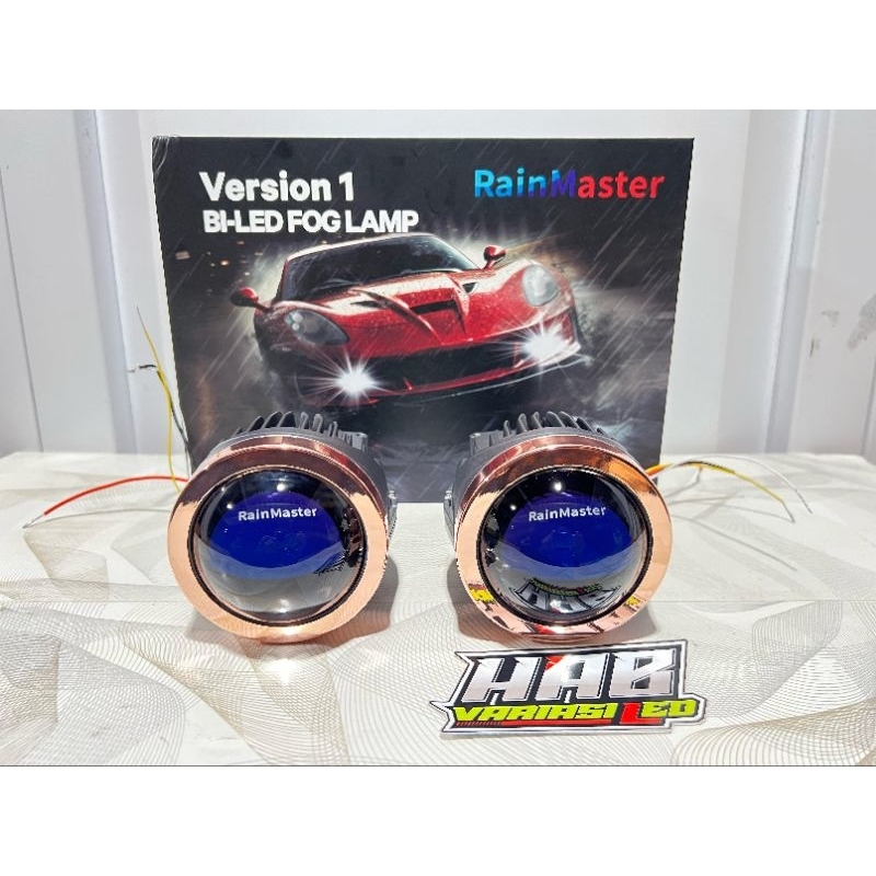 LAMPU foglamp RAIN MASTER 3 WARNA 3 inch 100W led kabut fog lamp mobil projector projie
