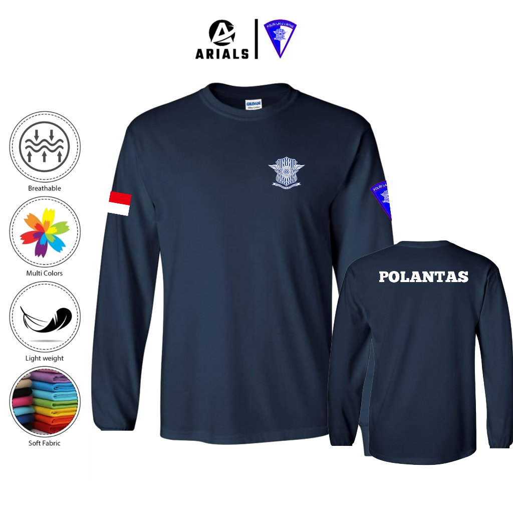 Arials Kaos Baju Lengan Panjang POLISI LALU LINTAS Republik Indonesia