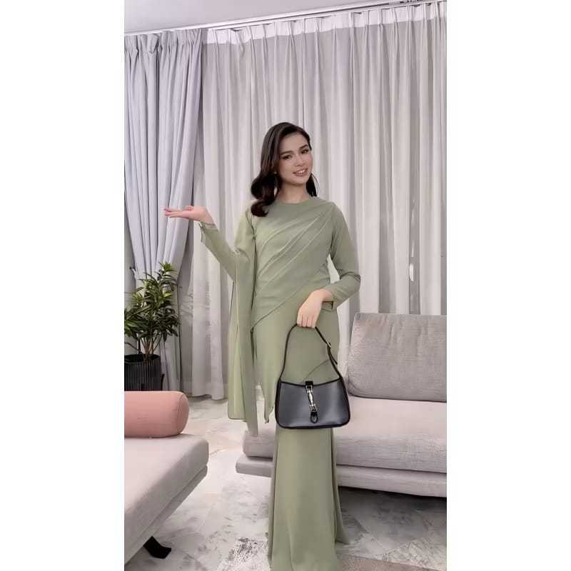 KALIVA - BISA COD NEW COLLECTION DRESS MERMAID BAHAN CERUTY BABYDOLL FULL FURING/GAMIS NGEPRES BODY 