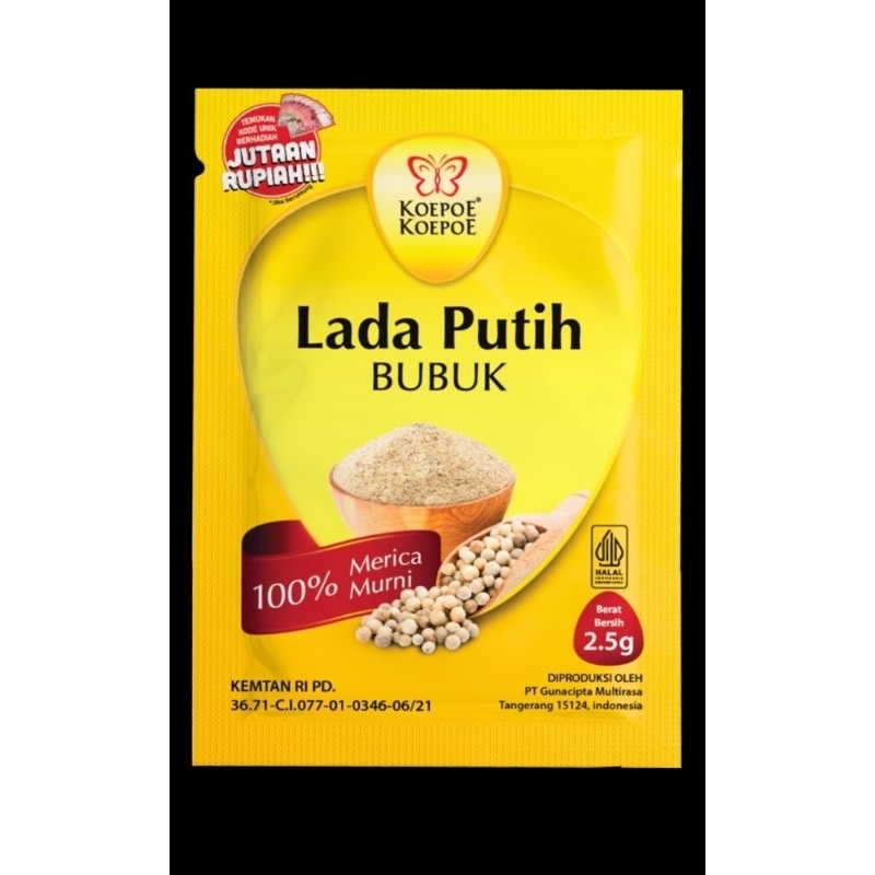 

Koepoe koepoe lada putih bubuk 10 sachet