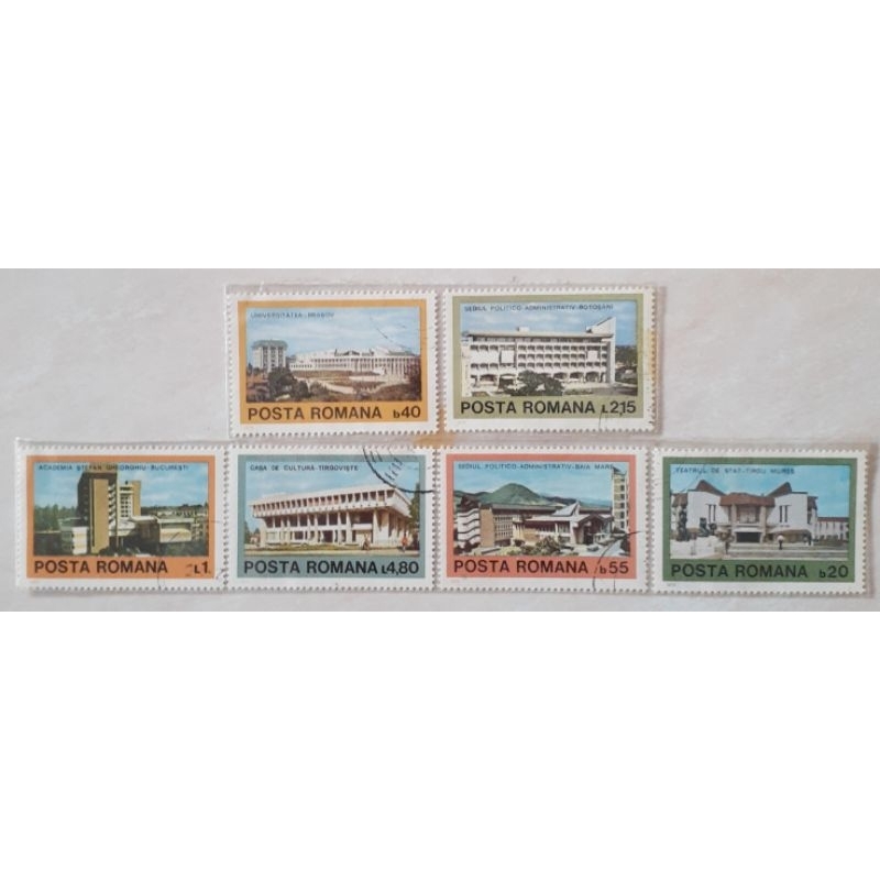 

Perangko Rumania Romania Modern Architecture Tahun 1979 set lengkap 6pcs