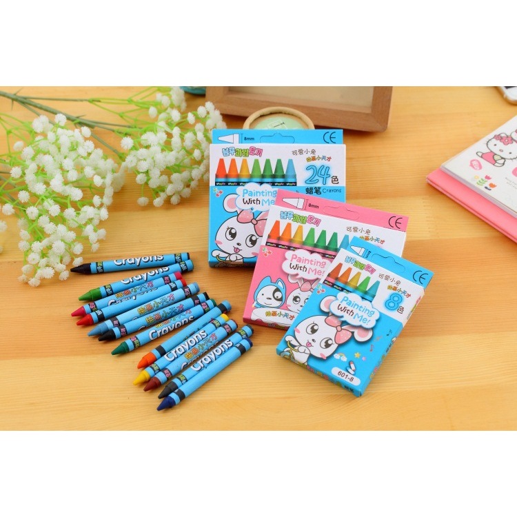

#DS220 PENSIL WARNA CRAYON KARAKTER KARTUN RABBIT (24 WARNA) / CRAYON SET ANAK / ART SET KRAYON PASTEL MINYAK ALAT TULIS LUKIS MENGGAMBAR KUALITAS IMPORT