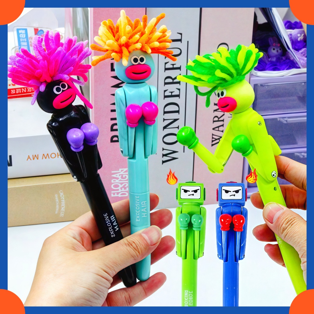 

[Ready]Pena Tinju Lucu/Pena Lucu/Alat Tulis Dekompresi/Boxing Pen Original Lucu Pena Kepala Ledakan Character Pena /Bolpoin Hitam / Boxing Punch Pen Pena Seru