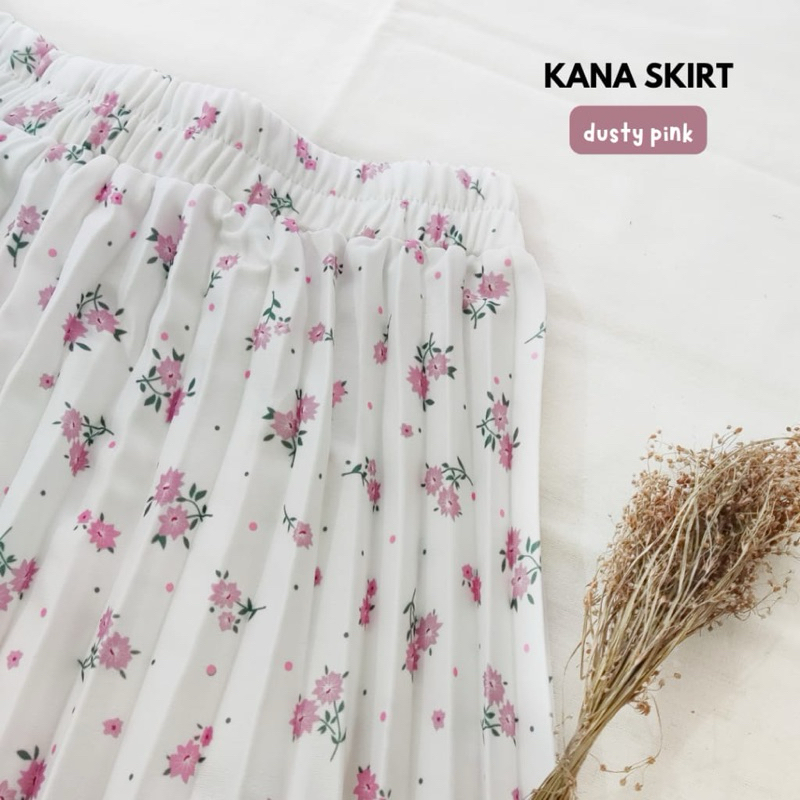 ROK PLISKET MOTIF BUNGA KOREA VIRAL