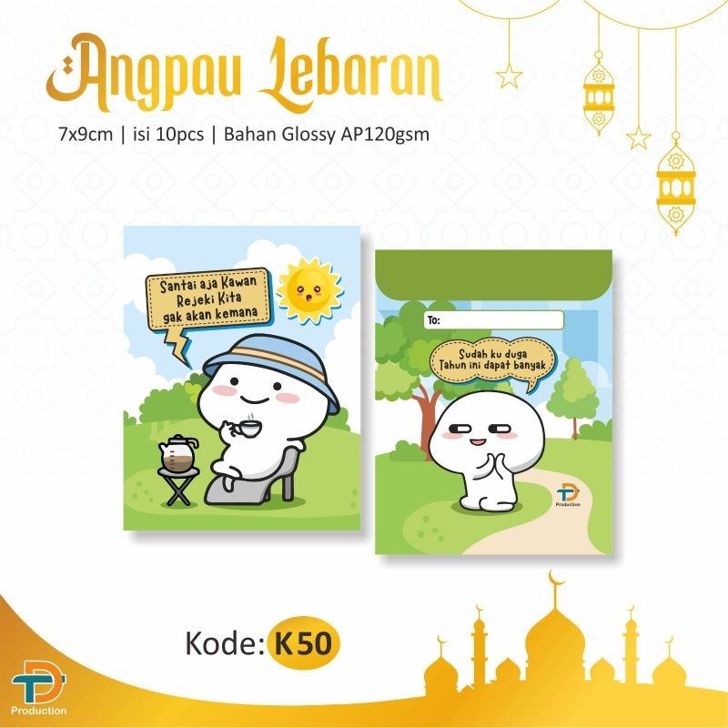 

ISI 10 PCS KODE K50 AMPLOP ANGPAU ANGPAO LEBARA