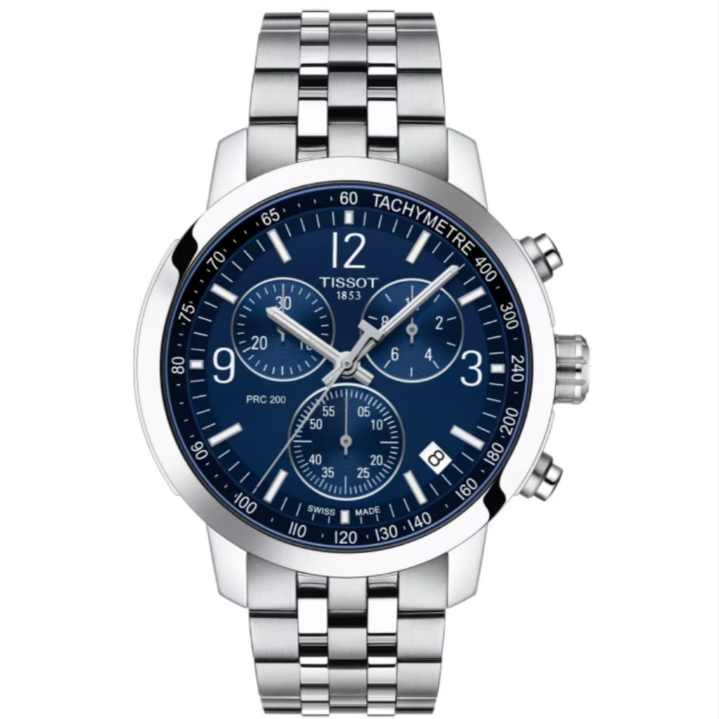 Tissot PRC 200/PRC200 Chronograph Quartz Watch Jam tangan pria Original T114.417.11.047.00