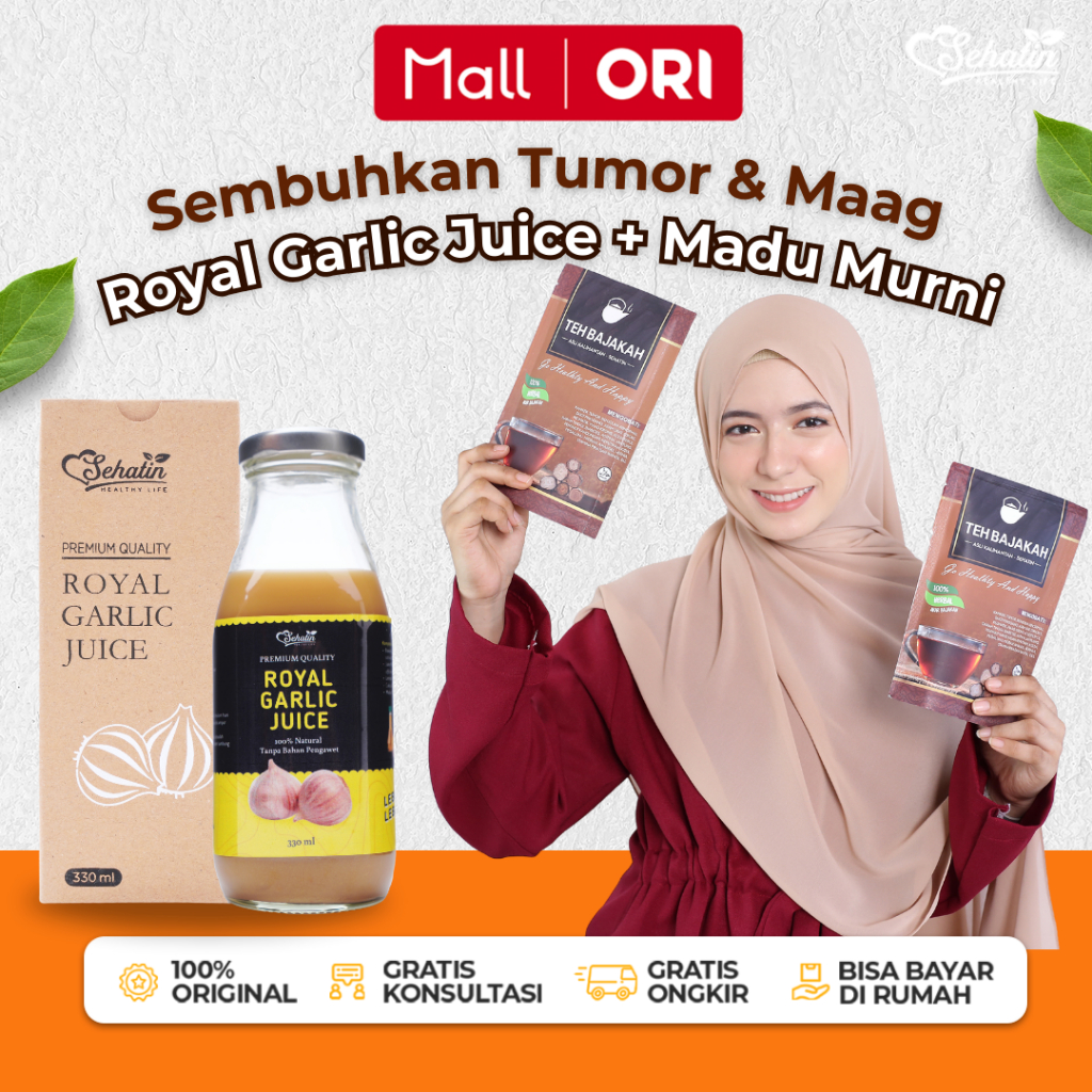 

Sehatin Teh Akar Bajakah Asli + Jus Bawang Putih Tunggal Royal Garlic Juice