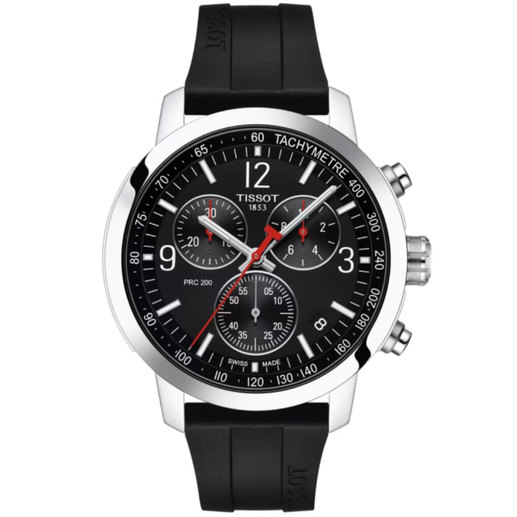 Tissot PRC 200/PRC200 Chronograph Quartz Watch Jam tangan pria Original T114.417.17.057.00