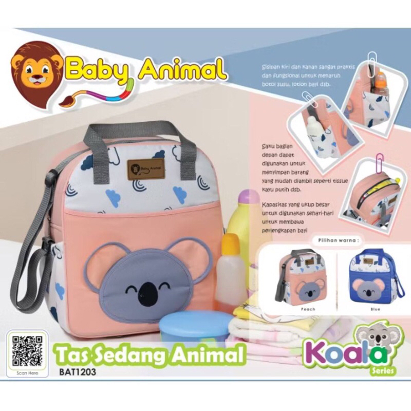 Tas Sedang Koala / Tas perlengkapan bayi / Tas perlengkapan bayi kekinian / Tas Import bayi / Tas pe