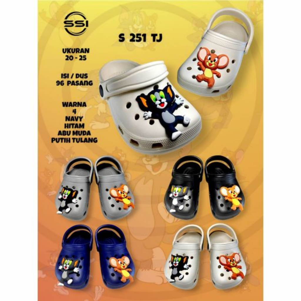 Sandal Tom & Jerry | Sandal anak | Sandal murah | Grosir | Sandal UK 20-25