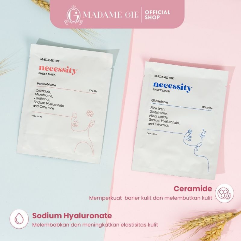 Madame Gie Necessity Sheet Mask Masker Wajah Madame Gie