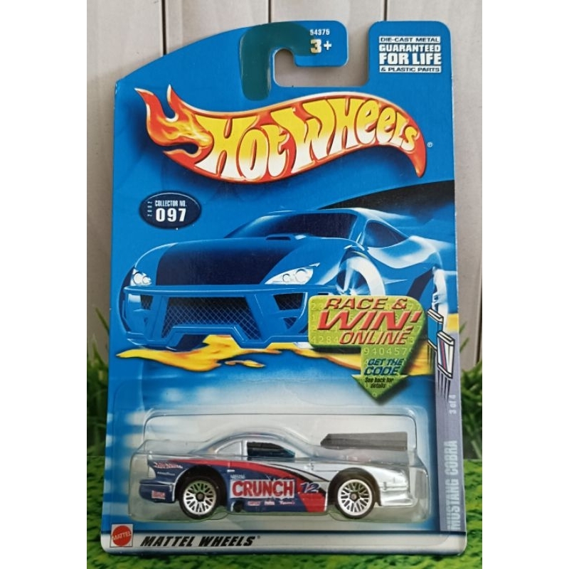 Hot Wheels Mustang Cobra Blue Card CRUNCH