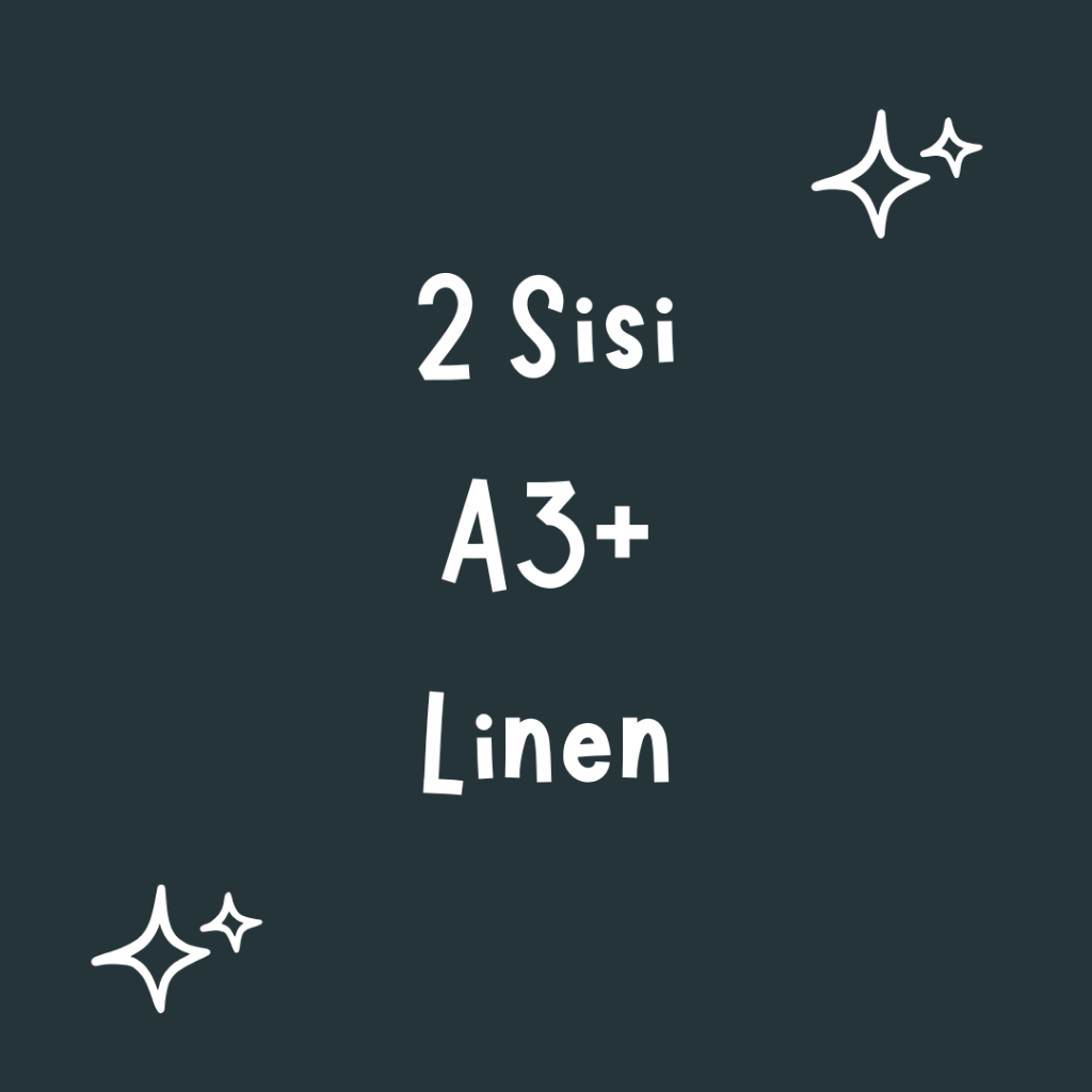 [2 Sisi] Cetak Print Linen A3+ Kertas Tekstur Kertas Sertifikat Murah Desain Custom