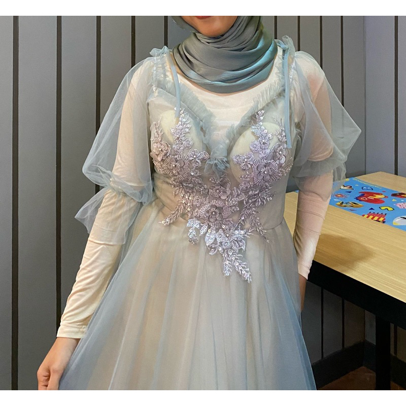 Preloved Dress/Gaun Yearbook (Hijau Sage)