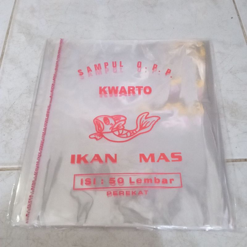 

plastik opp sampul buku / cover buku kwarto isi 50pcs (1 pack)