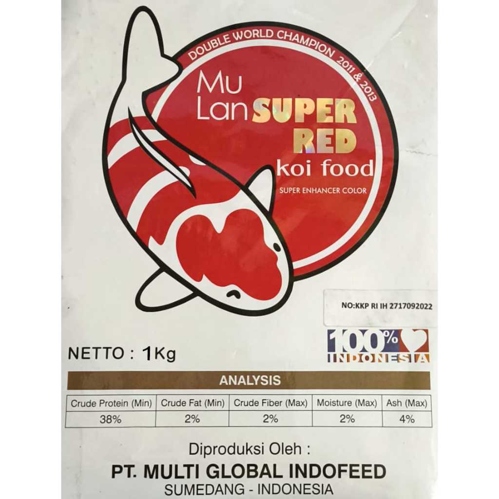 Mulan Koi Food Super Red Super Enhancer Color 1kg
