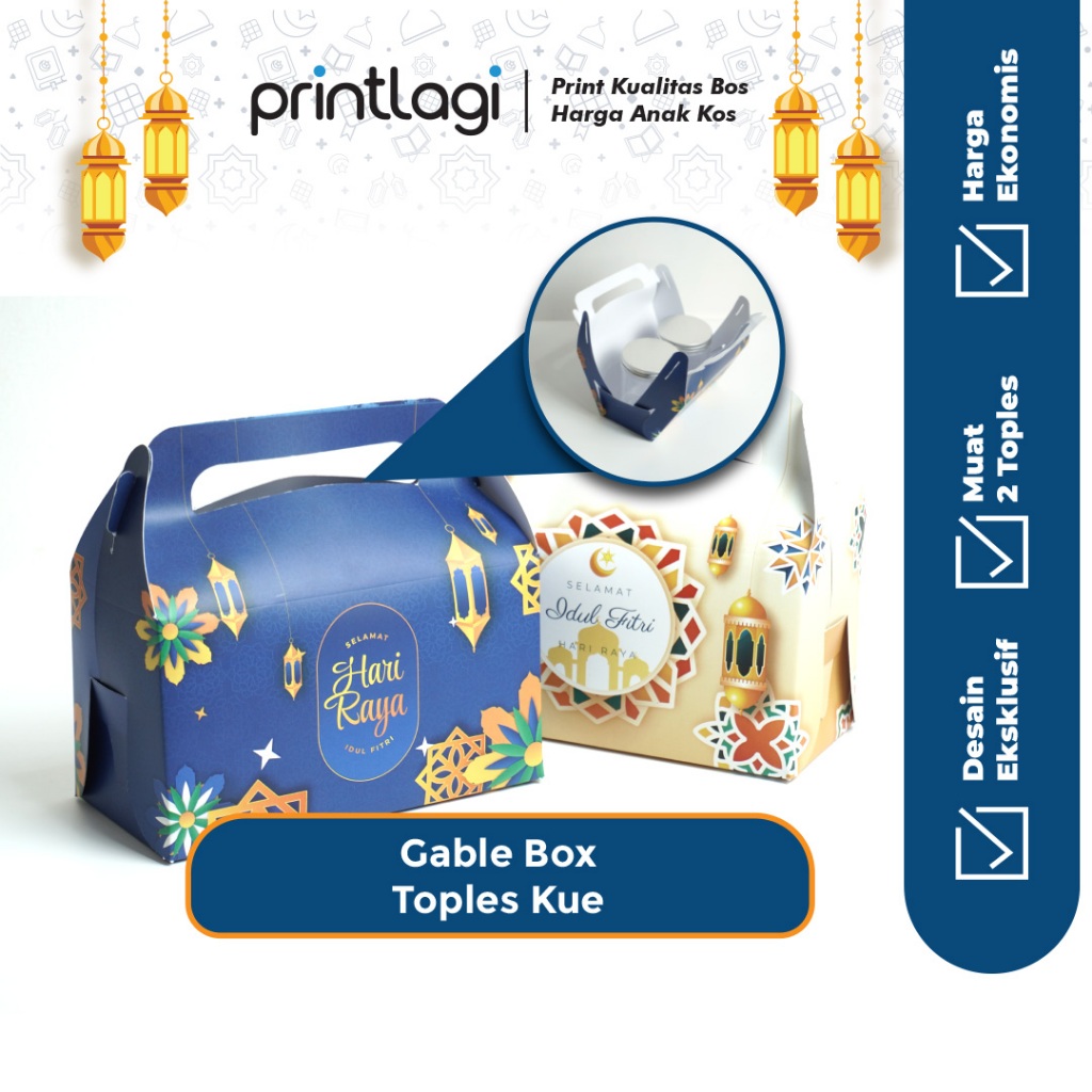 

Gable Box Toples Bulat - Box Toples Kue Lebaran - Box Jinjing Hampers Idul Fitri Isi 2 Toples