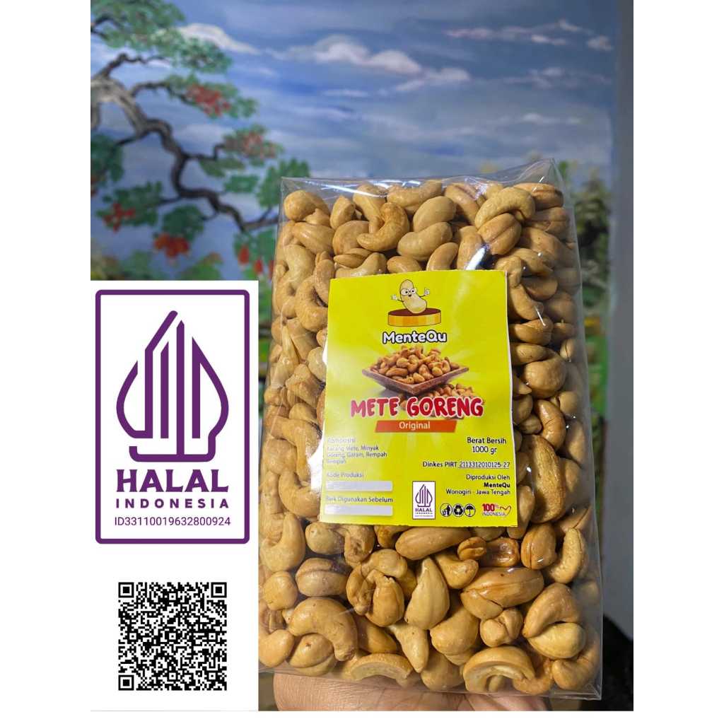 

Kacang Mete Goreng 1Kg Asin Gurih Bawang/Mete wonogiri