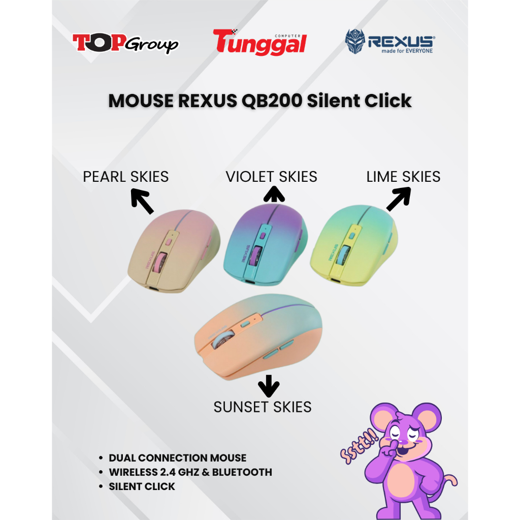 Mouse Rexus QB200 Wireless Silent