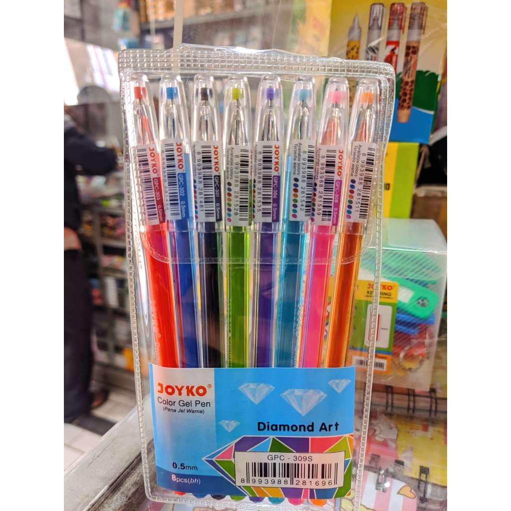 

ballpoint pulpen joyko diamond art 8 warna