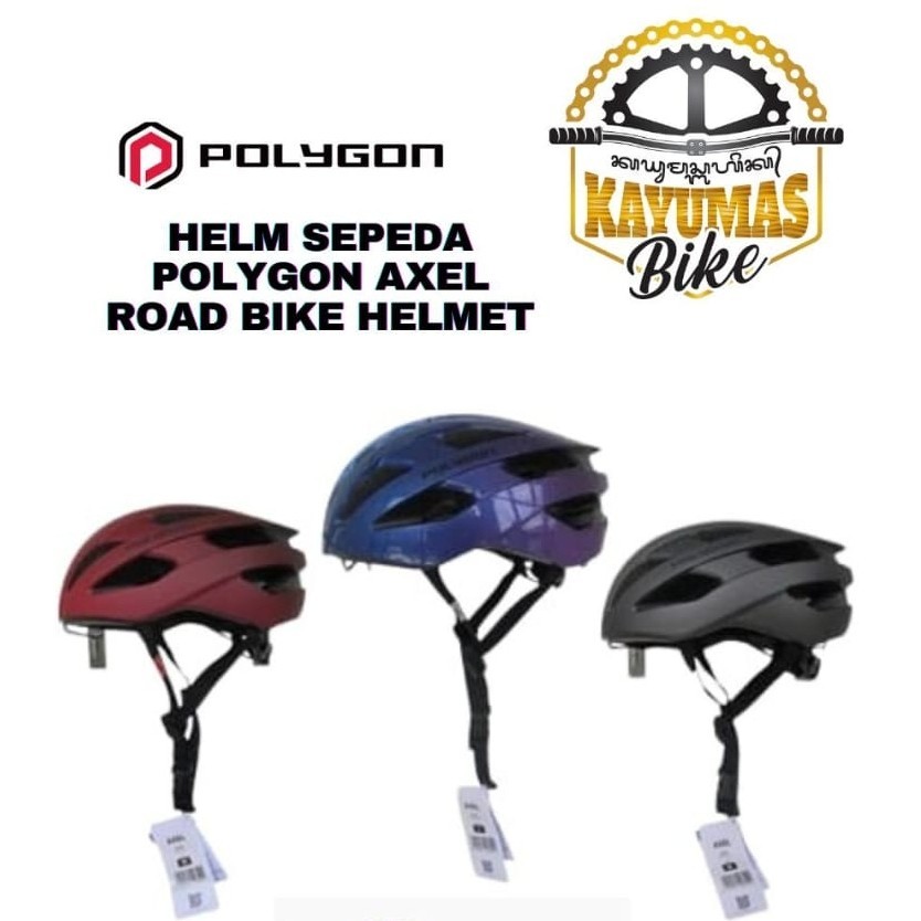 HELM SEPEDA POLYGON AXEL ROAD BIKE HELMET