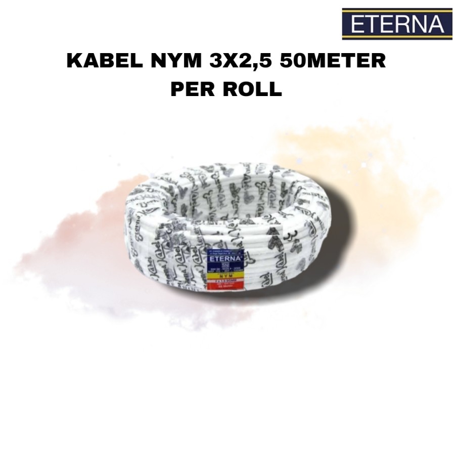 KABEL ETERNA NYM 3X2,5 50METER PER ROLL/ ETERNA KABEL NYM 3X2,5 CABLE