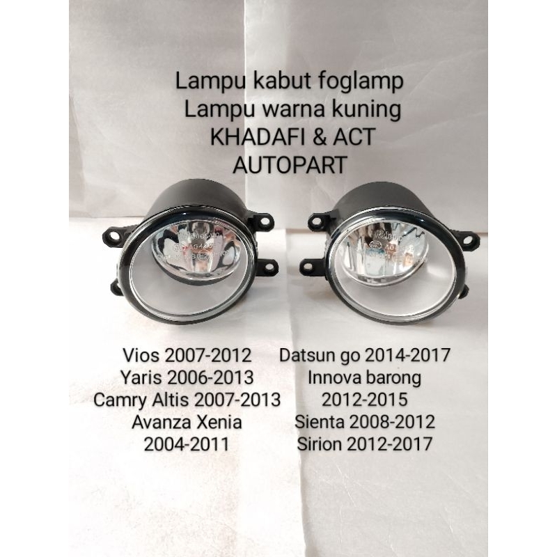 foglamp lampu kabut mobil Avanza Xenia Yaris Vios Camry Altis lama ORI Valeo