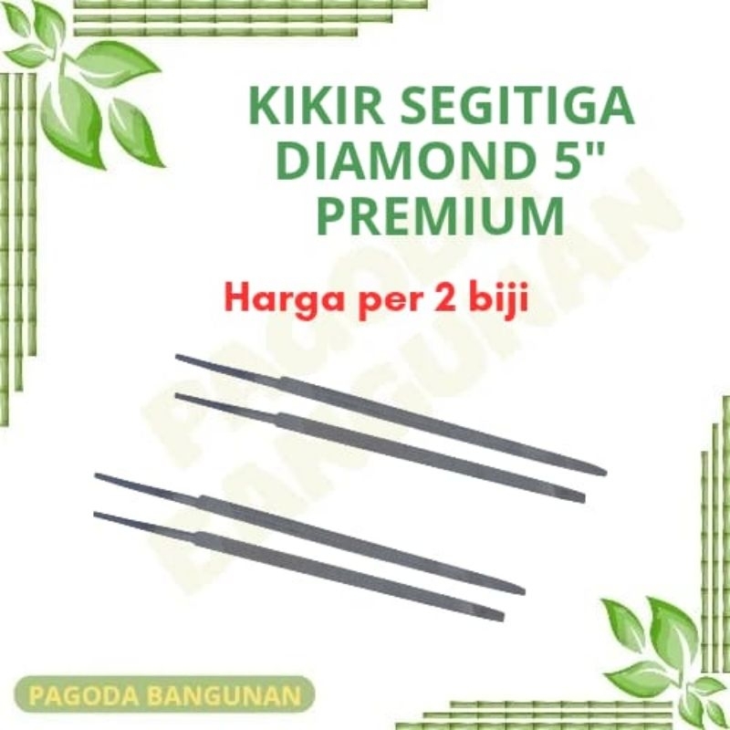 (2pcs)Kikir Segitiga Kikir Gergaji Kikir Besi DIAMOND PREMIUM 4"