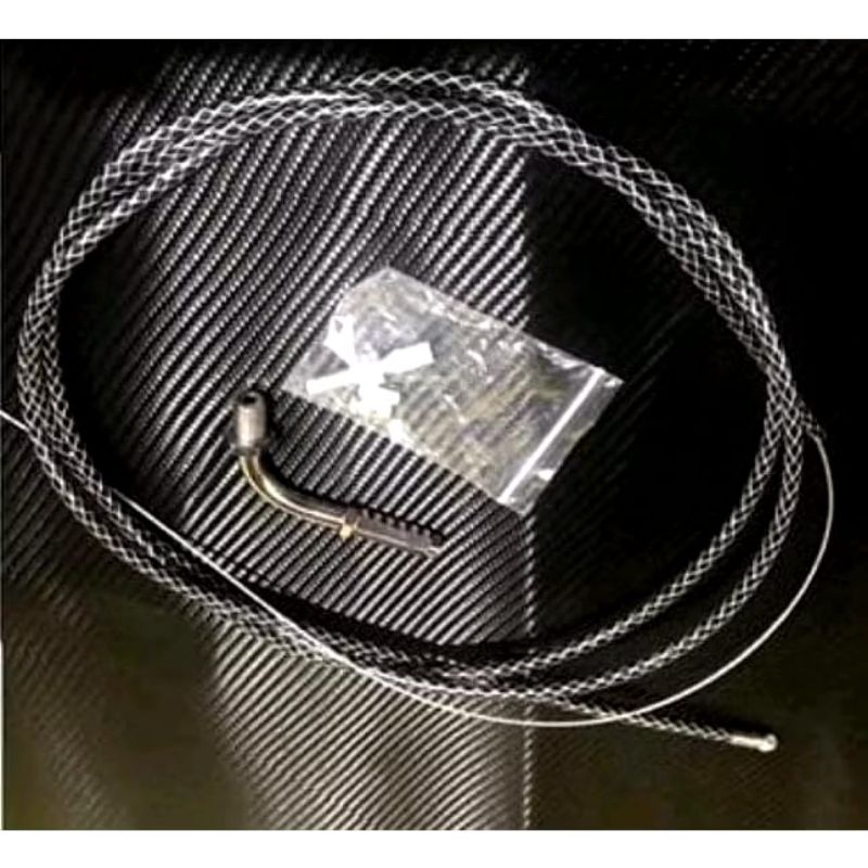 KABEL GAS MOTOR SERAT CARBON THAILAND Panjang 220cm Plus L Gas UNIVERSAL / tali selang gas spontan k