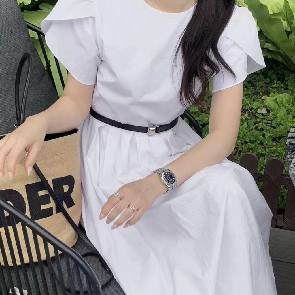 THESOOJI - Clara Dress - Baju Wanita Korea Long Dress Gaun Panjang Lengan Pendek