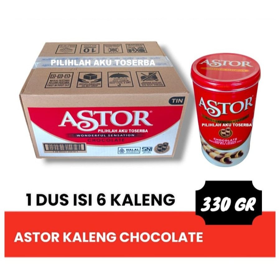 

Astor Double Coklat 330 gr Astor Kaleng ( HARGA UNTUK 1 DUS / 1 KARTON ) 1 KARTON ISI 6 KALENG