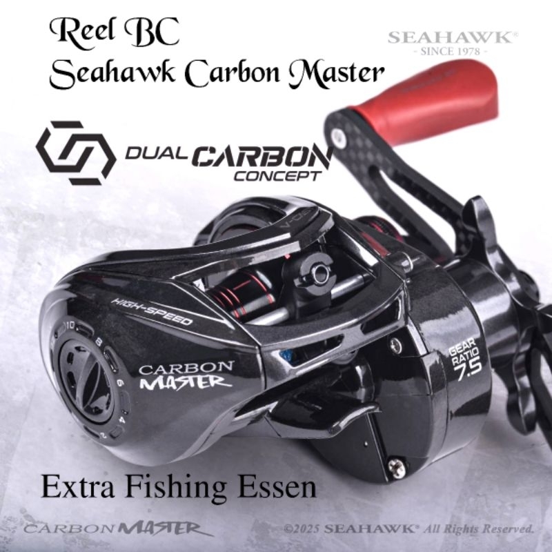 REEL BC SEAHAWK CARBON MASTER 103HSL (HANDLE KIRI) , BONUS TOPE SEAHAWK