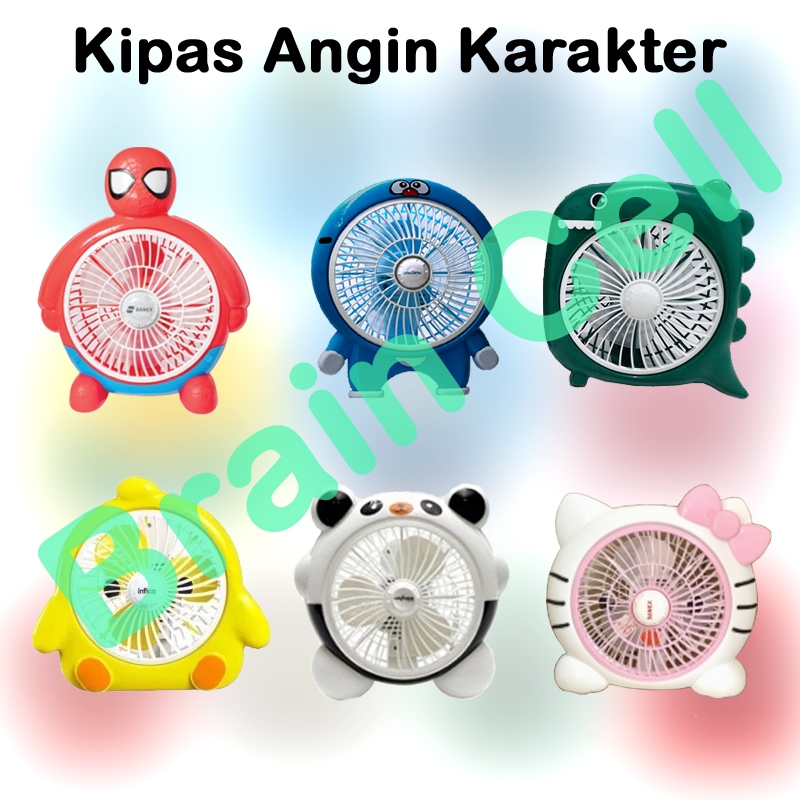 NEW Kipas Angin Karakter Lucu / Kipas Angin Meja / Kipas Angin Duduk / Kipas Angin Karakter Besar
