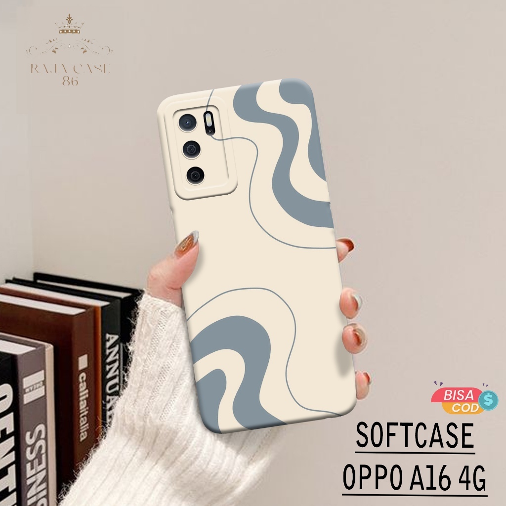 Case Oppo A16 4G Terbaru - Rajacase - Casing OPPO A16 - Motif case Abstrak - Pelindung handphone - O