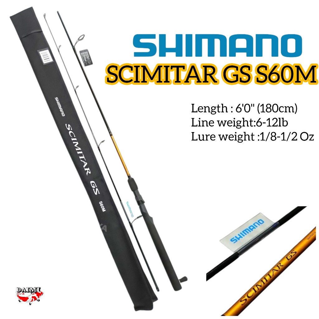 Joran Shimano Scimitar GS S60M 180cm 6-12lb Joran Pancing Galatama Series