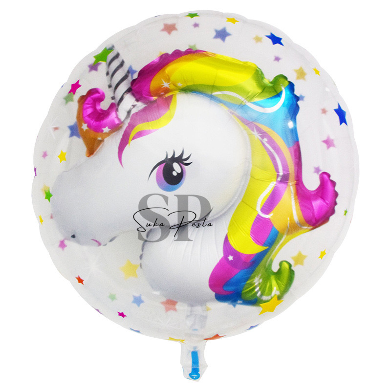 BALON DOUBLE UNICORN / BALON DOUBLE KEPALA UNICORN / BALON UNICORN / BALON KARAKTER