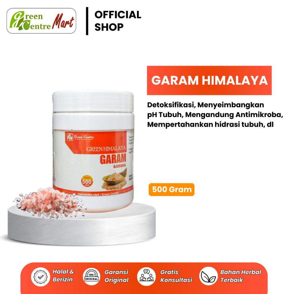 

GARAM HIMALAYA 500GR ORGANIK MURNI ASLI ORIGINAL HALUS GARAM HIMALAYA KASAR GARAM DAPUR ALAMI SEHAT