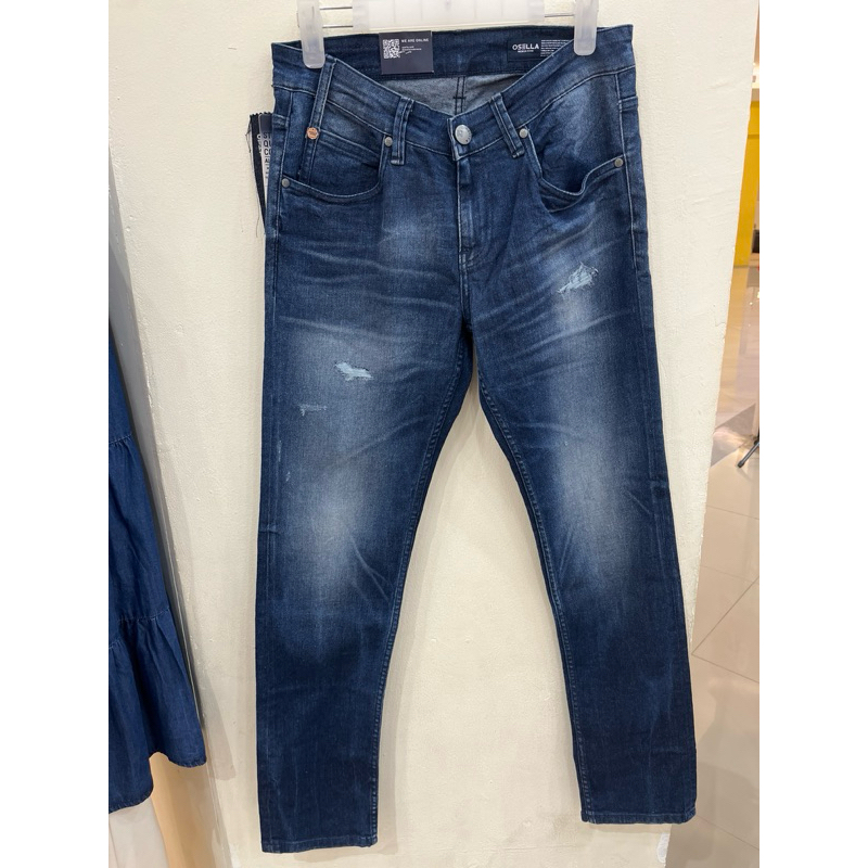 CELANA JEANS SLIM FIT BAHAN STRETCH PRIA OSELLA ORIGINAL 100%H